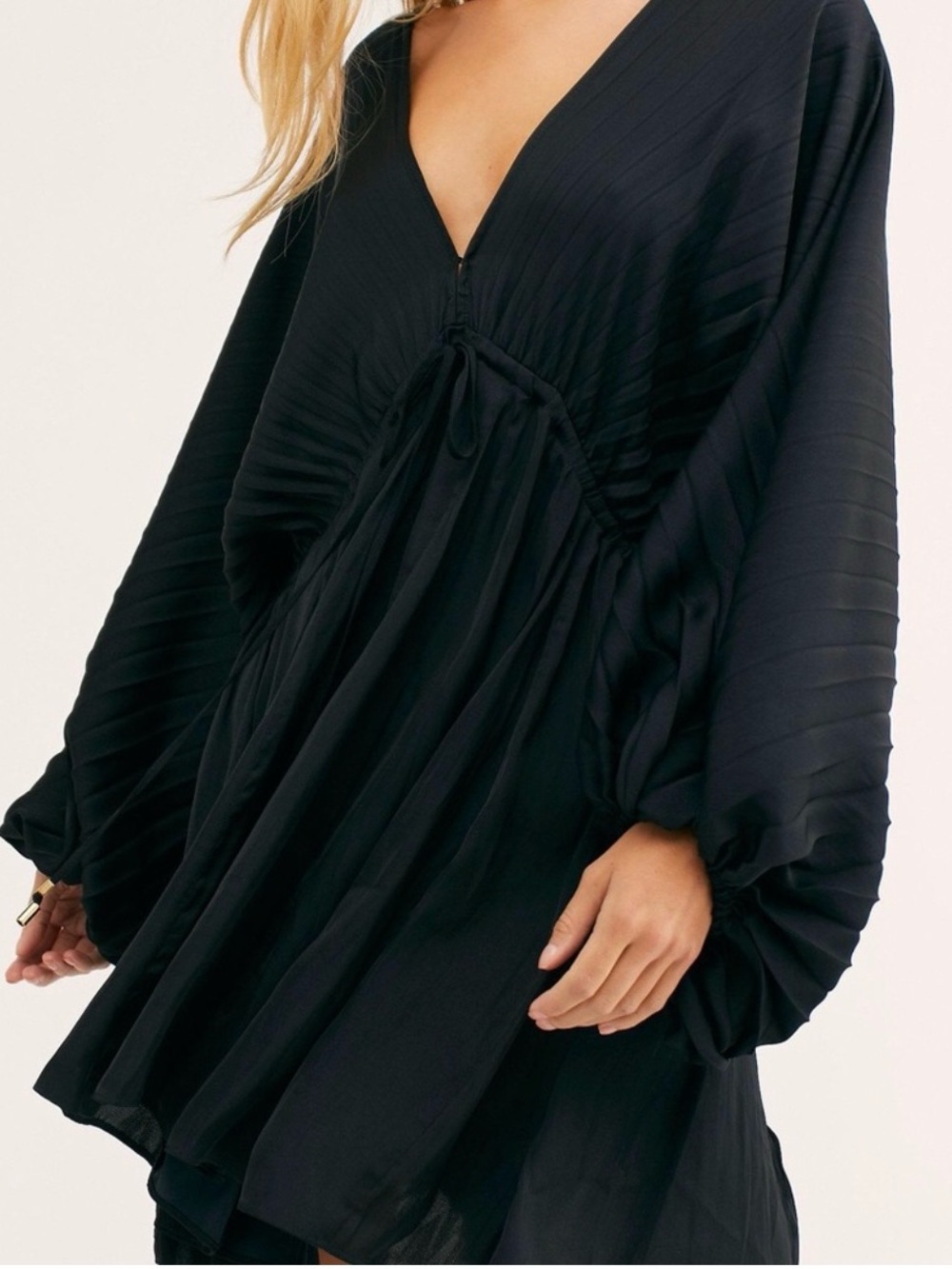 Free people For The Moment Mini Dress in Black